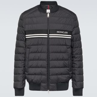 Replik-Designer Moncler Mounier gesteppte Daunenjacke in Schwarz