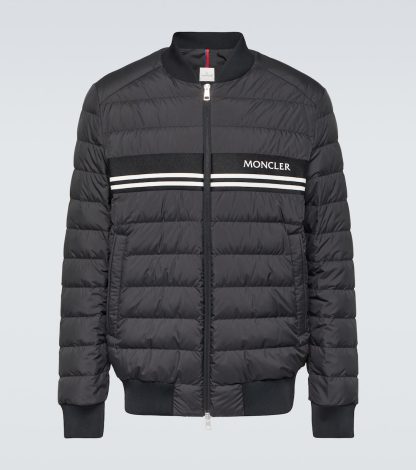 Replik-Designer Moncler Mounier gesteppte Daunenjacke in Schwarz