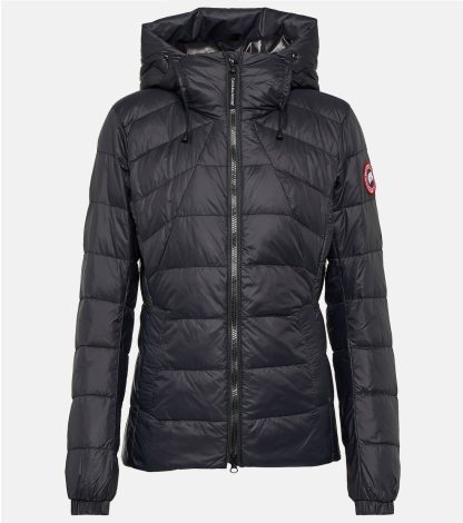 Replik Luxus Canada Goose Abbott Daunenjacke mit Kapuze in Schwarz