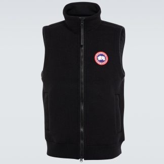 Replik Luxus Canada Goose Mersey Fleece-Weste in Schwarz