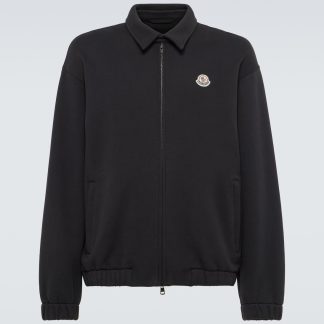 Replik Luxus Moncler Logo-Jacke in Schwarz