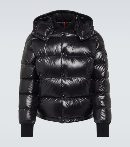 Replik Luxus Moncler Maljasset Daunenjacke in Schwarz