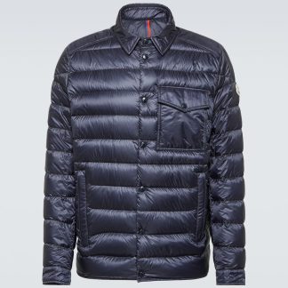 Replik Luxus Moncler Tenibres gesteppte Daunenjacke in Blau