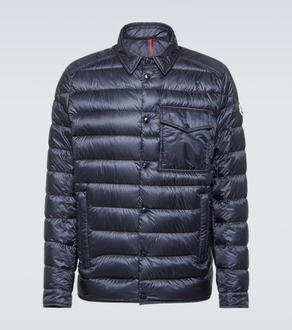 Replik Luxus Moncler Tenibres gesteppte Daunenjacke in Blau