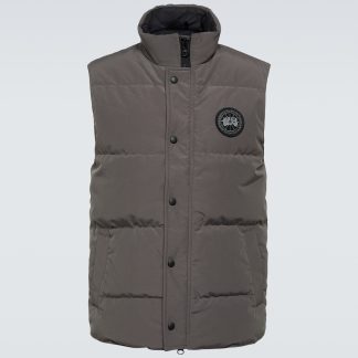 billiger Luxus Canada Goose Black Label Garson Daunenweste in Grau