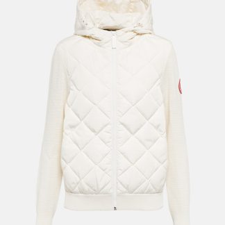 billiger Luxus Canada Goose HyBridge® Kapuzenpullover aus Wolle mit Daunenfüllung in Weiß