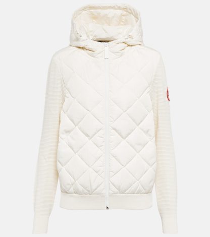 billiger Luxus Canada Goose HyBridge® Kapuzenpullover aus Wolle mit Daunenfüllung in Weiß