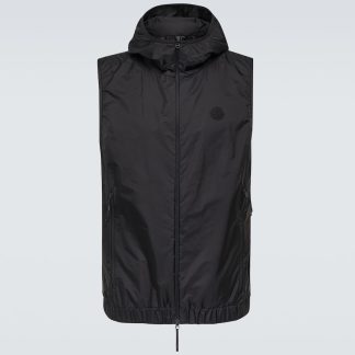 billiger Luxus Moncler Valesse-Weste in Schwarz