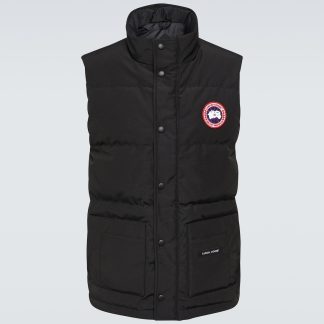 falscher Luxus Canada Goose Freestyle Crew wattierte Weste in schwarz