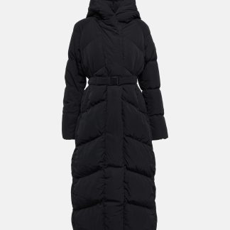 falscher Luxus Canada Goose Marlow Daunenmantel mit Gürtel in Schwarz