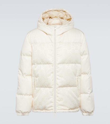 falscher Luxus Gucci GG Daunenjacke in Weiß