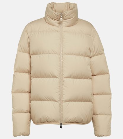 falscher Luxus Moncler Abbadia Daunenjacke in Beige