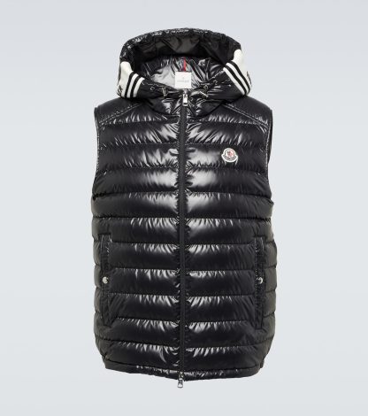 falscher Luxus Moncler Clai Daunenweste in Schwarz