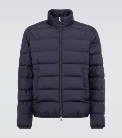 falscher Luxus Moncler Daunenjacke in Blau