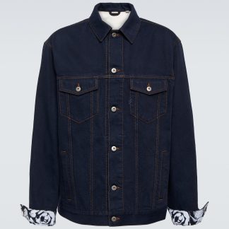 gefälschter Designer Burberry Jeansjacke in Blau