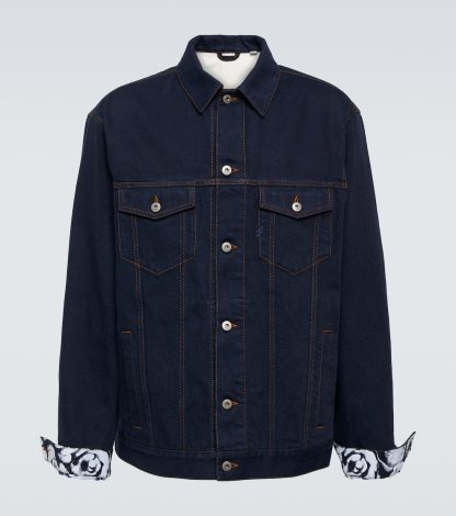 gefälschter Designer Burberry Jeansjacke in Blau