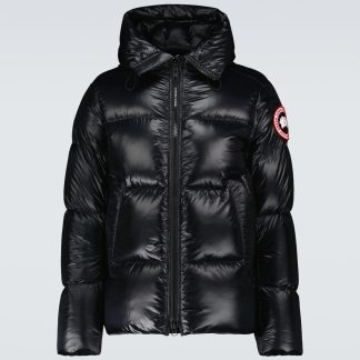 gefälschter Designer Canada Goose Crofton Daunenjacke in Schwarz