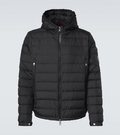 gefälschter Designer Moncler Galion Daunenjacke in Schwarz