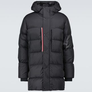 gefälschter Designer Moncler Marceau lange Daunenjacke in Blau