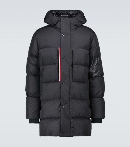 gefälschter Designer Moncler Marceau lange Daunenjacke in Blau