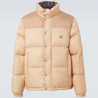 gefälschter Designer Moncler Verone Wende-Daunenjacke in Beige