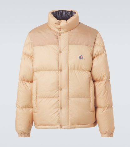 gefälschter Designer Moncler Verone Wende-Daunenjacke in Beige