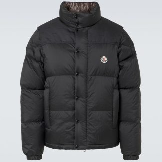 gefälschter Designer Moncler Verone Wende-Daunenjacke in Schwarz