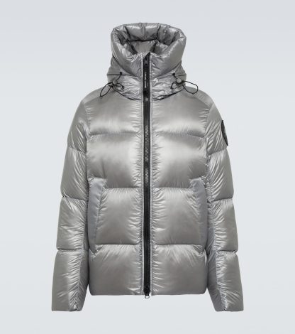 heißer Verkauf Designer Canada Goose Black Label Crofton Daunenjacke in Grau