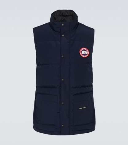 heißer Verkauf Designer Canada Goose Freestyle Crew wattierte Weste in blau