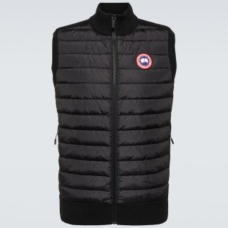 heißer Verkauf Designer Canada Goose HyBridge Daunenweste aus Wolle in Schwarz