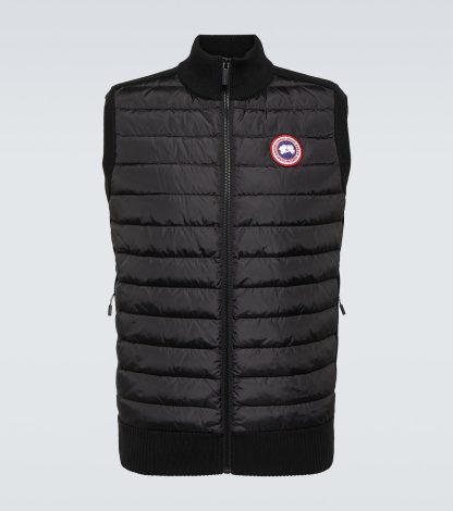 heißer Verkauf Designer Canada Goose HyBridge Daunenweste aus Wolle in Schwarz