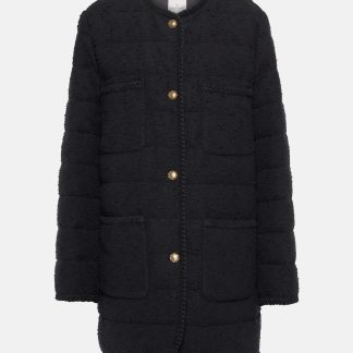 heißer Verkauf Designer Moncler Epafo Daunenjacke aus einer Baumwollmischung in Schwarz