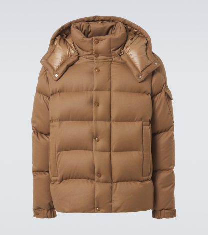 heißer Verkauf Designer Moncler Vezere Daunenjacke in Braun