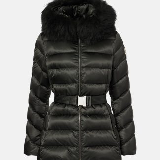 heißer Verkauf Luxus Moncler Cupidone gesteppte Daunenjacke in Schwarz